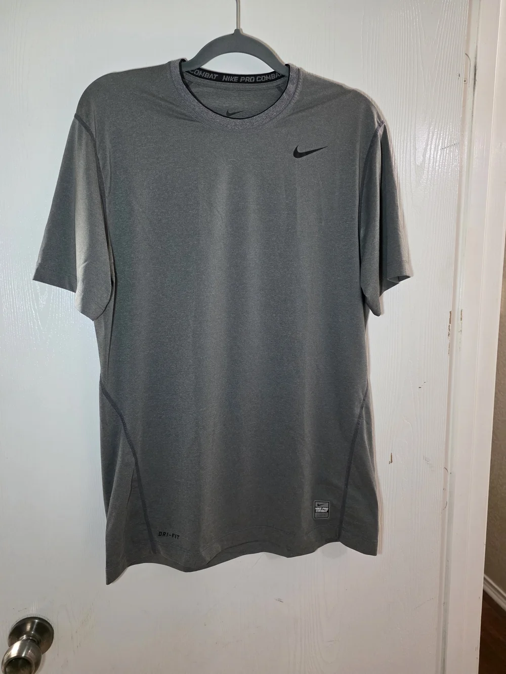 Nike Men's Gray Short Sleeve Dri-FIT Training Tee